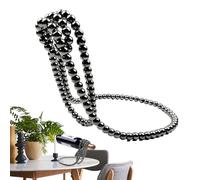 Support de bouteille de vin unique : support flottant en collier de perles, étagère de table équilibrée par gravité | abat-jour de vin suspendu en fer et résine d'acier, décoration centrale de la