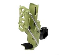 Support de bouteille d'eau réglable pour vélo avec rotation à 360 degrés pour un maintien sûr et pratique des bouteilles de diamètre 32 à 77 mm sur le guidon de vélo (vert)