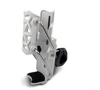 Support de bouteille d'eau réglable pour vélo avec rotation à 360 degrés pour un maintien sûr et pratique des bouteilles de diamètre 32 à 77 mm sur le guidon de vélo (gris)