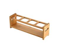 Support de bouteille d'huile - Organisateur de cuisine monté au mur, étagère à épices en bois | Support de comptoir portable peu encombrant, structure en métal durable pour huiles de conception an