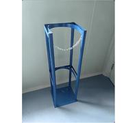 Support de bouteille d'oxygène Base de support de bouteille de gaz d'oxygène Cadre de support de bouteille de gaz avec chaîne de sécurité(100x34X30cm/)