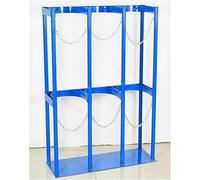 Support de bouteille d'oxygène Base de support de bouteille de gaz d'oxygène Cadre de support de bouteille de gaz avec chaîne de sécurité(100x88x30cm/)