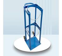 Support de Bouteille D'oxygène Chariot à Roulettes pour Bouteille D'oxygène Simple, Étagère Fixe pour Bouteille de Gaz Robuste, Chariot Portable pour Bouteille D'oxygène/Argon avec Chaîne de Sécurit