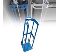 Support de Bouteille D'oxygène Chariot Porte-bouteilles D'oxygène à 2 Roues, Support de Bouteille de Gaz Médicaux avec Poignée, Support Fixe Universel pour Bouteille de CO2 / Azote(Blue)