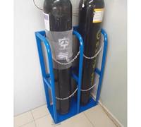 Support de Bouteille d'oxygène et de Propane de 100 cm de Haut, Support de réservoir de gaz à Montage au Sol pour hôpitaux et laboratoires, Comprend Une chaîne de Protection et des vis (85 x