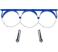 Support de bouteille d'oxygène O2, support métallique, cadre de fixation de bouteille de gaz bleu, support de rangement(3 Bottles - 95cm (37 2/5"))