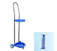 Support de Bouteille d'oxygène Portable à roulettes - Chariot de Transport d'oxygène médical, Support de Stockage de gaz réglable, Organisateur Multifonction pour Une mobilité aisée (H 80 cm