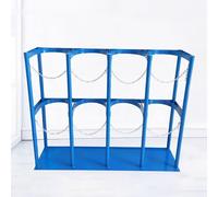 Support de bouteille d'oxygène robuste avec chaîne de protection réglable, support de rangement en acier pour bouteilles d'oxygène pouvant contenir 1, 2, 3, 4 ou 5 bouteilles, organisateur de bouteill