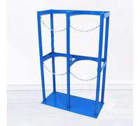 Support de bouteille d'oxygène robuste avec chaîne de protection réglable, support de rangement en acier pour bouteilles d'oxygène pouvant contenir 1, 2, 3, 4 ou 5 bouteilles, organisateur de bouteill