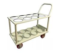 Support de bouteille d'oxygène robuste for quatre, six ou huit bouteilles, chariot transport for soudage, à main(White,L)