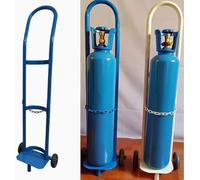 Support de Bouteille D'oxygène, Support de réservoir de cylindre soudant le chariot en acier de chariot de cylindre de gaz, chariot léger de réservoir d'oxygène(Blue,110cm/43.3in)
