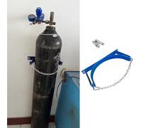 Support de Bouteille D'oxygène Support pour Bouteille de Gaz avec Chaîne et Vis de Fixation, Support Mural Bleu pour Bouteille D'oxygène, Support Fixe pour Bouteille de CO2(65cm (25 5/8"))