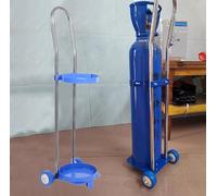 Support de Bouteilles d'oxygène d'intérieur à roulettes - Support de Stockage de gaz léger et étagère Multifonction pour Bouteilles d'oxygène - Chariot Porte-Bouteilles Portable de 80 cm (31