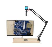 Support de Bras de Microscope, Support de Bras articulé pour Microscope, Ensemble D'éclairage Annulaire avec Pince de 50 Mm, Support de Microscope Flexible, Support Pliable pour