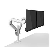Support de Bras de Moniteur Bureau Robuste 17-32 Pouces Bras de Montage pour Moniteur Double LCD Support de Moniteur en Aluminium à Mouvement Complet Ressort à gaz réglable Charge de Bras de Moniteur
