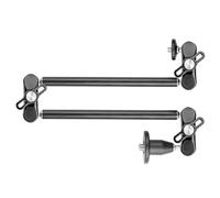 Support de bras magique réglable à double tête ronde avec filetage 6,35 mm pour une large pêche en aluminium (lampe non incluse) Supports articulés