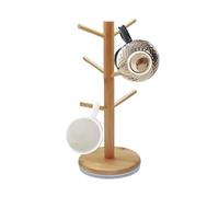 Support de bretzels en bois | Support pour beignets pour fête, étagère en bois en forme d'arbre à 6 bras avec base stable décorations pour anniversaire, brunch, mariage, café, bar, cuisine, buffet