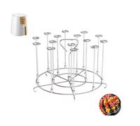 Support de brochettes 15 en 1 en acier inoxydable pour friteuse à air Ninja de 8 litres, support vertical pour brochettes de cuisine, barbecue