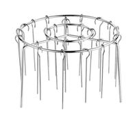 Support de brochettes pour friteuse à air, brochettes rotatives, support à brochettes en acier inoxydable, grille verticale, grille de barbecue antiadhésive avec bâton de rôti