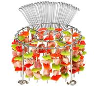 Support de brochettes pour friteuse à air comprimé | Support de brochettes sur pied en acier inoxydable, fournitures de friteuse à air comprimé pour cuisine, accessoires de cuisson pour brochettes