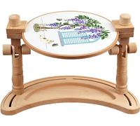 Support De Broderie, Cerceau De Broderie Réglable Antidérapant, Support Croisé Rotatif, Support De Cerceau De Broderie En Bois De Hêtre Sur Table, Support De Cadre Mains Libres