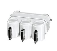 Support de brosse à dents amovible avec ventouses puissantes - Pas de perçage - Organisateurs de salle de bain nécessaires pour les environnements humides - Pas d'organisateurs de salle de bain