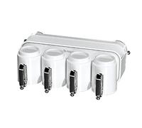 Support de brosse à dents amovible avec ventouses puissantes - Pas de perçage - Organisateurs de salle de bain nécessaires pour les environnements humides - Pas d'organisateurs de salle de bain