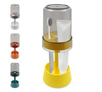 Support de brosse à dents avec couvercle pour brosse à dents, support de dentifrice avec 3 emplacements, support de rangement dentaire pour dentifrice (jaune)