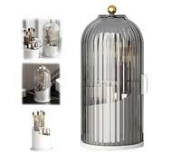 Support de brosse à dents dissimulé, support de brosse à maquillage couvert, rotatif à 360°, porte-brosse à dents étanche à la poussière, support de brosse à dents couvert avec couvercle coulissant