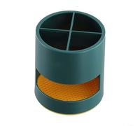 Support de brosse à dents électrique de comptoir - Rangement multi-fentes pour salle de bain pour dentifrice et peignes - Séchage rapide - Design ventilé - Pieds antidérapants - Bleu, 11 x 10 x 10 cm