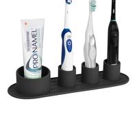 Support de Brosse à Dents électrique Linkidea, Support en Silicone pour Grand Manche, Organiseur de Brosse à Dents à 4 Compartiments Compatible avec Oral-B DB4010, Pro 100 CrossAction(Noir)