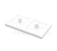 Support de brosse à dents électrique pour brosse à dents Oral B Braun avec plateau d'égouttement (Blanc) (Double)