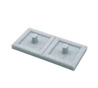 Support de brosse à dents électrique pour brosse à dents Oral B Braun avec plateau d'égouttement (Marbre) (Double)