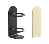 Support de brosse à dents électrique pour montage mural, installation par poinçon avec design peu encombrant et drainage pour salle de bain pratique (noir)