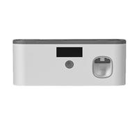 Support de brosse à dents légers UV - support de brosse à dents muraux, distributeur de dentifrice | Organisateur d'économie d'espace avec une puissance rechargeable USB, cinq emplacements pour les fo