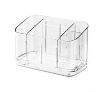 Support de brosse à dents pour brosses électriques - Panier de salle de bain transparent avec trous à séchage rapide - Support de dentifrice de bureau pour usage familial 170 x 90 x 113 mm (B)