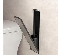 Support de brosse WC encastré en acier inoxydable 304 avec une touche pop-up, économie d'espace, design facile à nettoyer pour salle de bain hôtel rénovation
