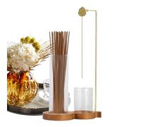 Support de brûleur 2 en 1 - Bâtonnets porte-encens, récupérateur de cendres en verre | Affichage calme, décoration de bureau à domicile, décoration de chambre à coucher, accessoire rituel de