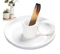 Support de brûleur Holy Santo, Support de bâton d'encens Cendrier Bol | Porte-herbes Pour les taches bâtons d'encens rituels de nettoyage m