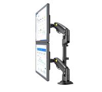 Support de Bureau à Double Moniteur H180 de 22 à 32 Pouces, Bras à Ressort à gaz, Installation de télévision LCD à Mouvement Complet, Support de Serrage à Double Bras de 2 à 12 kg(H180)