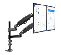 Support de Bureau à Double Moniteur H180 de 22 à 32 Pouces, Bras à Ressort à gaz, Installation de télévision LCD à Mouvement Complet, Support de Serrage à Double Bras de 2 à 12 kg(H160)
