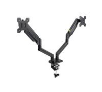 Support de bureau articulé Tooq pour 2 écrans 13 -34 - Pivotant et inclinable - Ressort à gaz -