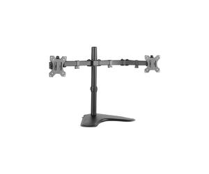 Support de Bureau Double Moniteur - LOGILINK - Bras Réglable - Acier Laminé à Froid - 13"-32" - Noir