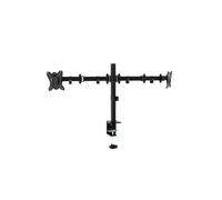 Support de bureau double - OMEGA - 13"-27" - VESA 75x75/100x100 - Rotation 180 - Noir