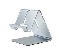 Support de bureau en alliage d'aluminium pour téléphone portable et tablette - Épais - Antidérapant - En silicone - Trou de charge réservé - Compatible avec tous les téléphones portables, smartphones