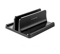 Support de bureau en aluminium à double fente, support vertical pour ordinateur portable jusqu'à 17,3 pouces, conception ergonomique, durable et