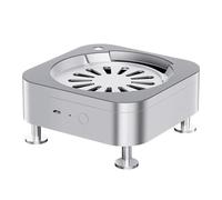 Support de bureau en aluminium pour Apple Mac mini M4/M4 Pro (2024) - Support de refroidissement à double ventilateur, design à base ouverte avec accès au bouton inférieur et filtre à air