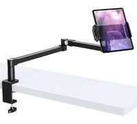 Support de bureau en aluminium robuste bras long de 71,1 cm pour iPad Pro 13/12,9, Air Mini, iPhone et moniteur portable
