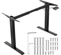 Support de bureau, hauteur réglable de 70 à 117 cm et longueur de 95 à 158 cm, support électrique pour tables d'ordinateur, base ergonomique de poste de travail DIY pour le bureau à domicile (cadre no