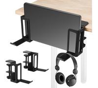 Support de bureau latéral pour ordinateur portable-Réglable-Support pour ordinateur portable-Support vertical en métal-Pour le bureau et la maison